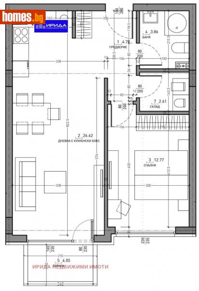 Двустаен, 75m² - Кв. Малинова Долина, София - Апартамент за продажба - Ирида - 110272779