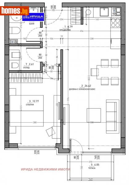 Двустаен, 75m² - Кв. Малинова Долина, София - Апартамент за продажба - Ирида - 110272782