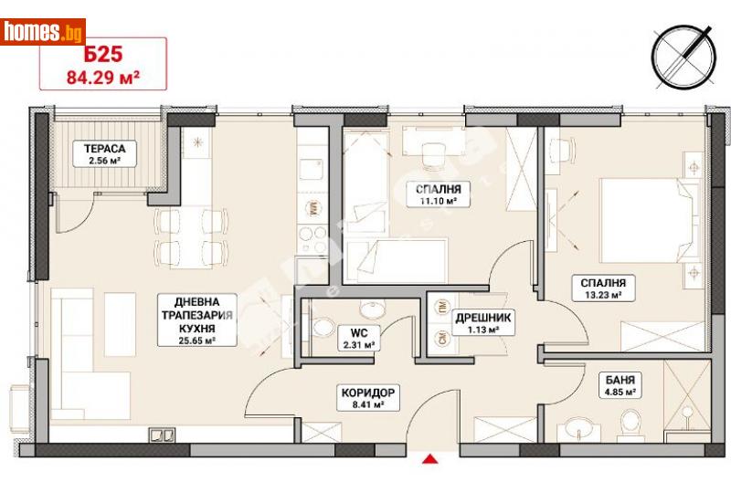 Тристаен, 101m² - София, София - град - Апартамент за продажба - МИРЕЛА - 110282308