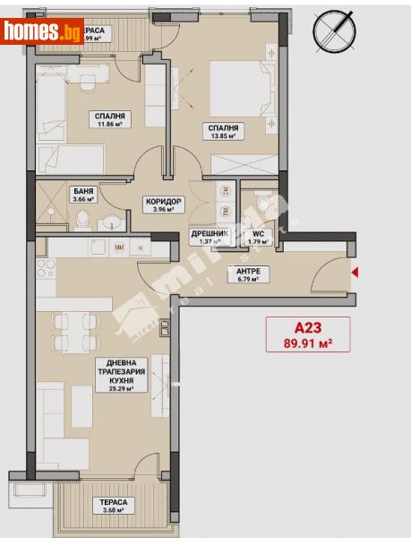 Тристаен, 108m² - София, София - град - Апартамент за продажба - МИРЕЛА - 110282322