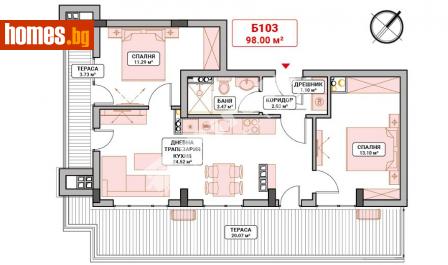 Тристаен, 85m² - Апартамент за продажба - 110282379