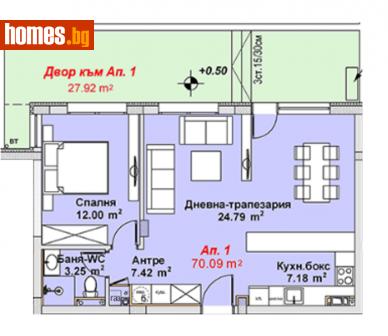 Двустаен, 71m² - Апартамент за продажба - 110284132