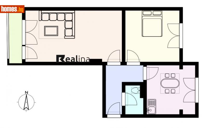 Тристаен, 66m² - Жк. Меден Рудник, Бургас - Апартамент за продажба - Рeалина Бургас - 110287085