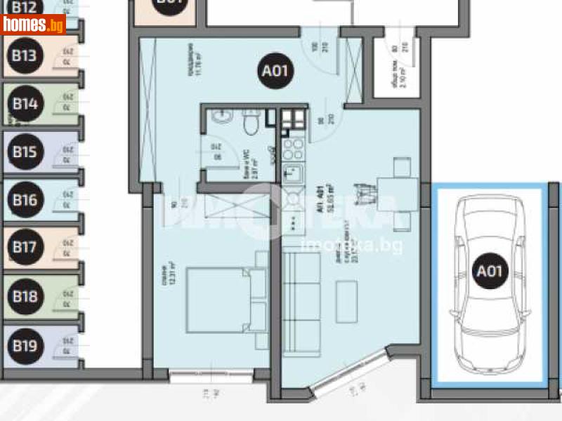 Двустаен, 68m² - Жк. Люлин 5, София - Апартамент за продажба - ИМОТЕКА АД - 110300034