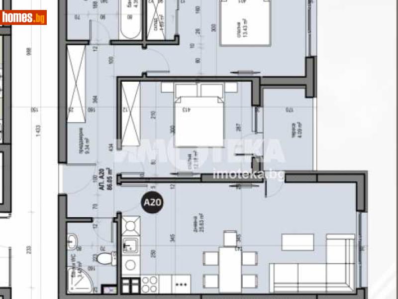 Тристаен, 100m² - Жк. Люлин 5, София - Апартамент за продажба - ИМОТЕКА АД - 110300076