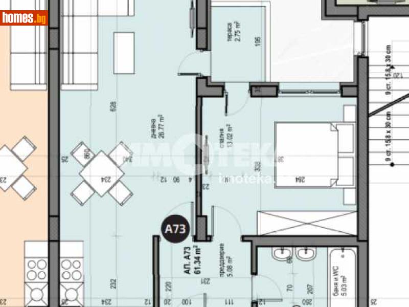 Двустаен, 71m² - Жк. Люлин 5, София - Апартамент за продажба - ИМОТЕКА АД - 110300195