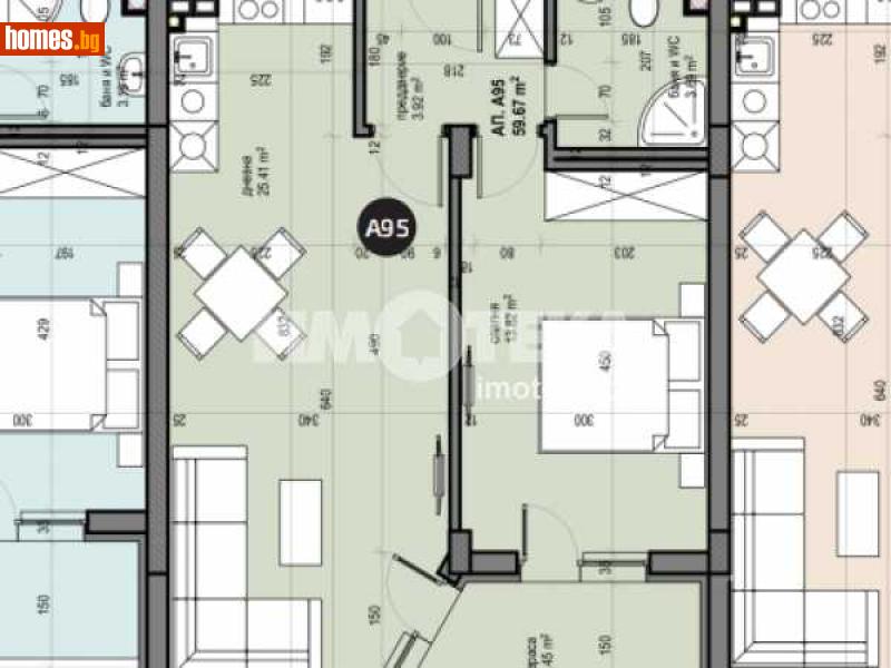Двустаен, 70m² - Жк. Люлин 5, София - Апартамент за продажба - ИМОТЕКА АД - 110300307