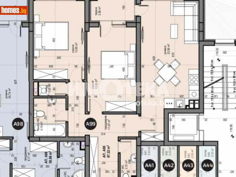 Тристаен, 102m² - Жк. Люлин 5, София - Апартамент за продажба - ИМОТЕКА АД - 110300328