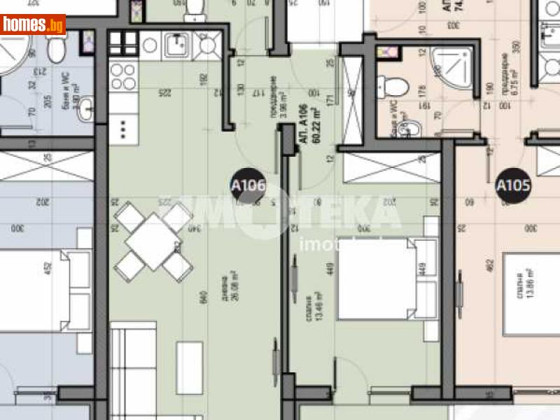 Двустаен, 70m² - Жк. Люлин 5, София - Апартамент за продажба - ИМОТЕКА АД - 110300377