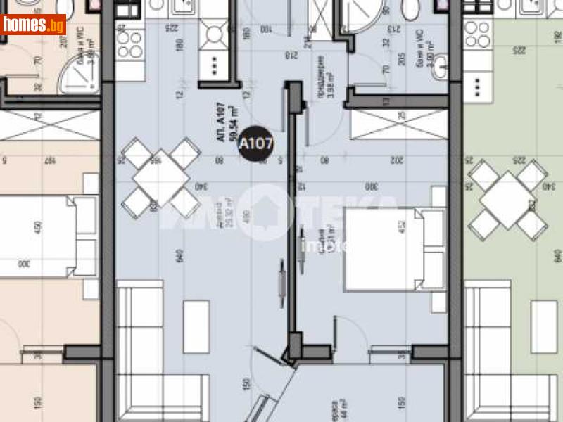 Двустаен, 69m² - Жк. Люлин 5, София - Апартамент за продажба - ИМОТЕКА АД - 110300384