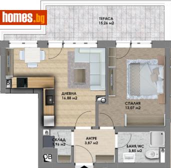 Двустаен, 75m² - Апартамент за продажба - 110301757