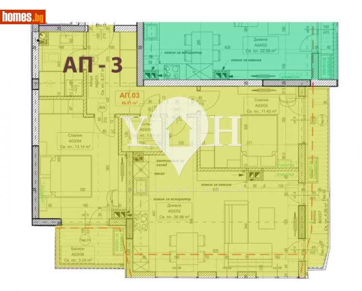 Тристаен, 108m² - Жк. Овча Купел 1, София - Апартамент за продажба - YOHOME - 110352412