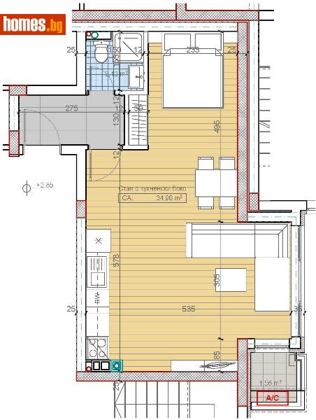 Едностаен, 58m² - Кв. Бояна, София - Апартамент за продажба - Титан Пропъртис - 110361274