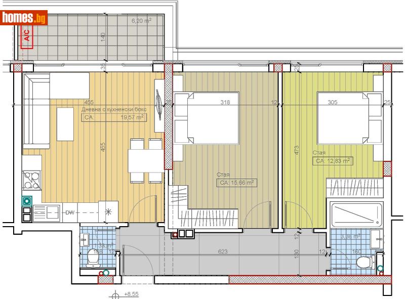 Тристаен, 95m² - Кв. Бояна, София - Апартамент за продажба - Титан Пропъртис - 110361604