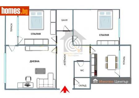 Тристаен, 86m² - Апартамент за продажба - 110361752
