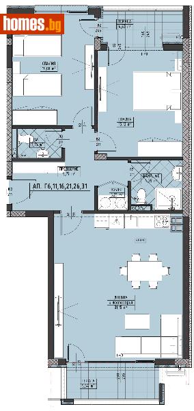 Тристаен, 117m² - Жк. Христо Смирненски, Пловдив - Апартамент за продажба - Alpha Real Estate - 110378481