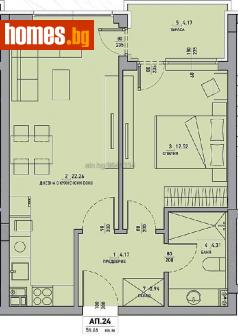 Двустаен, 63m² - Апартамент за продажба - 110453590