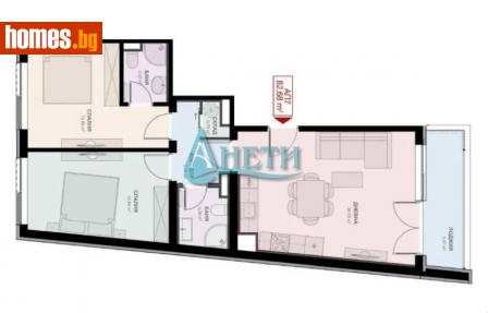 Тристаен, 102m² - Апартамент за продажба - 110469449