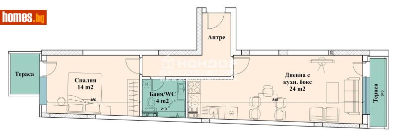 Двустаен, 81m² - Жк. Христо Смирненски, Пловдив - Апартамент за продажба - КОНДОР НЕДВИЖИМИ ИМОТИ - 110469851