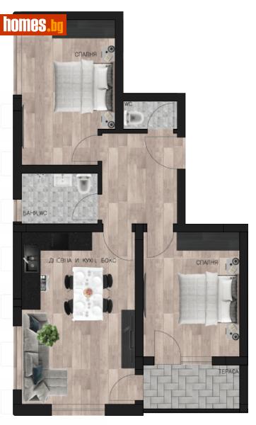 Тристаен, 90m² - Кв. Остромила, Пловдив - Апартамент за продажба - Deluxe Homes - 110469888