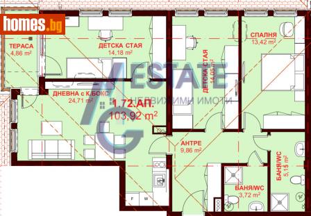 Четиристаен, 132m² - Апартамент за продажба - 110501140