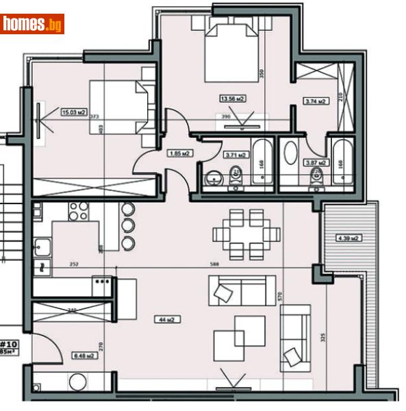 Тристаен, 129m² - Кв. Симеоново, София - Апартамент за продажба - Титан Пропъртис - 110531365