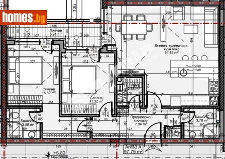 Тристаен, 113m² - Апартамент за продажба - 110547550