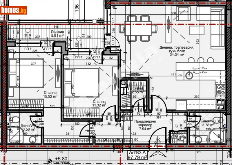 Тристаен, 113m² - София, София - град - Апартамент за продажба - МИРЕЛА - 110547550