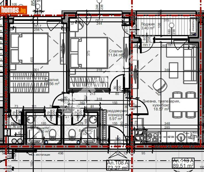 Тристаен, 83m² - София, София - град - Апартамент за продажба - МИРЕЛА - 110547760