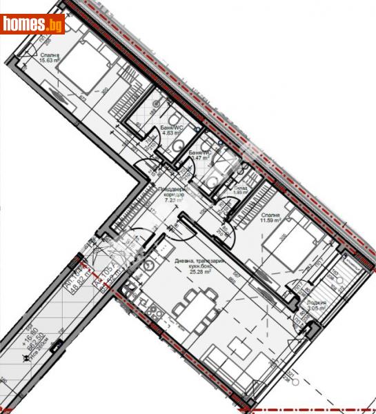 Тристаен, 99m² - София, София - град - Апартамент за продажба - МИРЕЛА - 110547780