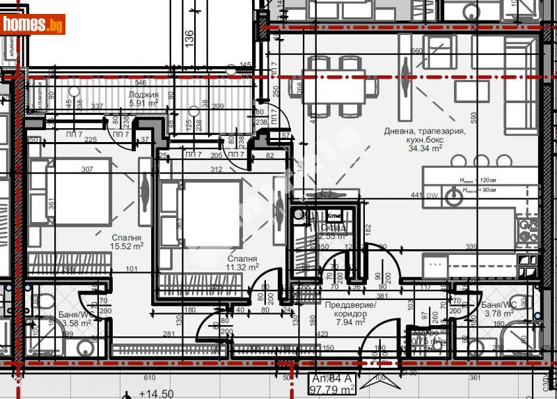 Тристаен, 114m² - София, София - град - Апартамент за продажба - МИРЕЛА - 110547940