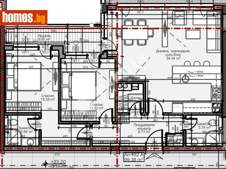 Тристаен, 115m² - Апартамент за продажба - 110548030