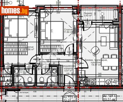 Тристаен, 83m² - Апартамент за продажба - 110548070