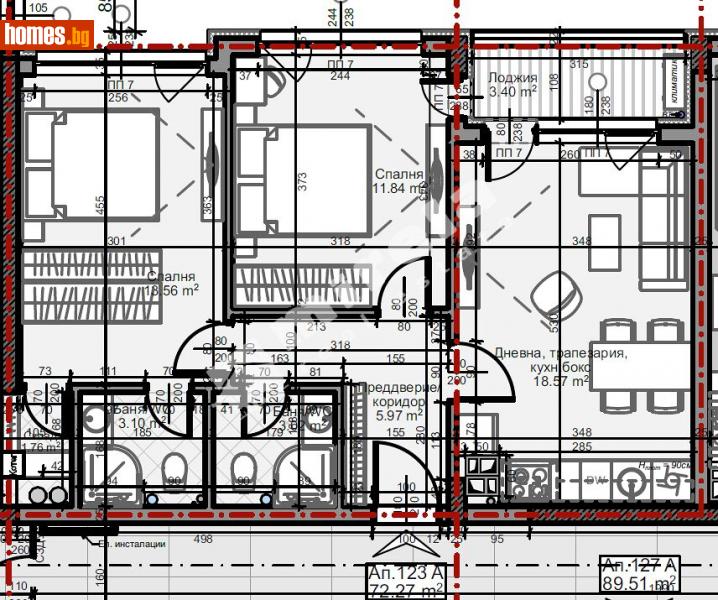 Тристаен, 83m² - София, София - град - Апартамент за продажба - МИРЕЛА - 110548070