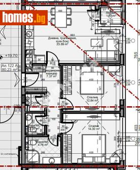 Тристаен, 93m² - Апартамент за продажба - 110548080