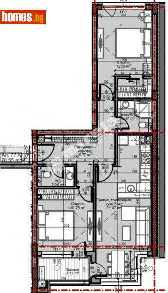 Тристаен, 92m² - София, София - град - Апартамент за продажба - МИРЕЛА - 110548200