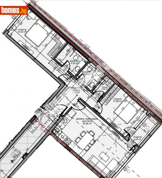 Тристаен, 100m² - София, София - град - Апартамент за продажба - МИРЕЛА - 110548250