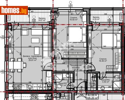 Тристаен, 122m² - Апартамент за продажба - 110548280