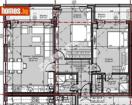 Тристаен, 121m² - Апартамент за продажба - 110548325