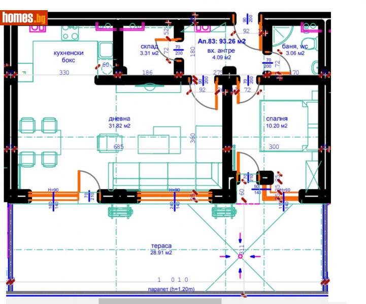 Двустаен, 106m² - Жк. Меден Рудник, Бургас - Апартамент за продажба - ЕМ ДЖИ ЕСТЕЙТ - 110550047