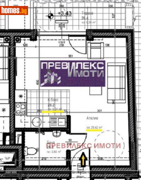 Едностаен, 60m² - Кв. Кършияка, Пловдив - Апартамент за продажба - Превилекс имоти ЕООД - 110564341