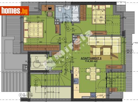 Тристаен, 115m² - Апартамент за продажба - 110578951
