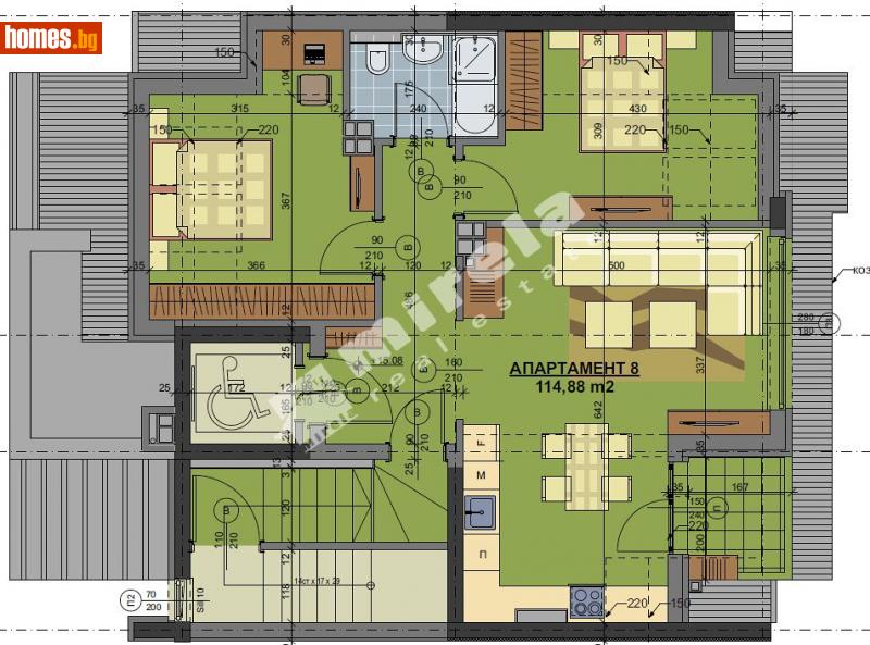 Тристаен, 115m² - София, София - град - Апартамент за продажба - МИРЕЛА - 110578951