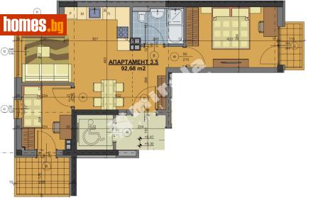 Тристаен, 93m² - Апартамент за продажба - 110578963