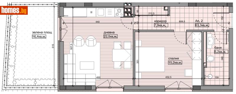 Двустаен, 87m² - Жк. Овча Купел, София - Апартамент за продажба - Имотен Център - 110579761