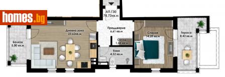 Двустаен, 91m² - Апартамент за продажба - 110579794