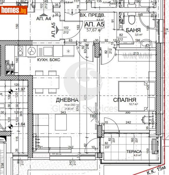 Двустаен, 67m² - Жк. Славия, София - Апартамент за продажба - Глобъл Сървисиз ООД - 110582833