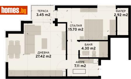 Двустаен, 79m² - Апартамент за продажба - 110590520