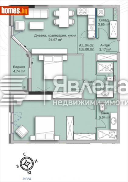 Тристаен, 126m² - Кв. Кръстова Вада, София - Апартамент за продажба - ЯВЛЕНА - 110654977