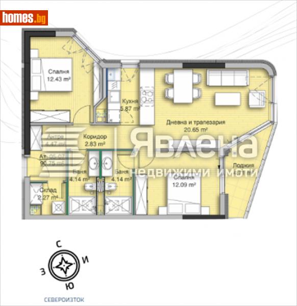 Тристаен, 111m² - Кв. Кръстова Вада, София - Апартамент за продажба - ЯВЛЕНА - 110654984